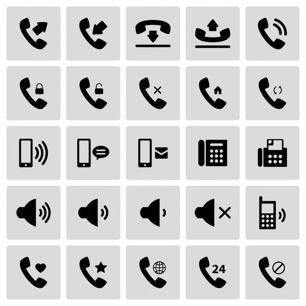 Σύνολο εικονιδίων τηλέφωνο — Διανυσματικό Αρχείο