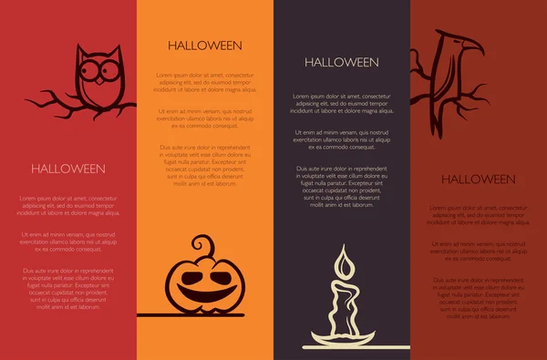 Illustration von Retro-grafischen Vorlagen mit Halloween-Element — Stockvektor
