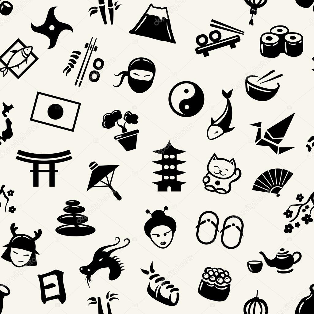 Illustration of graphical flat design Japanese pattern