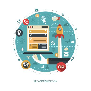 Seo optim ile düz tasarlamak iş çizimi
