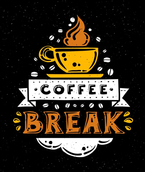 Modern düz hipster tasarlamak teklif ifade kahve molası ile