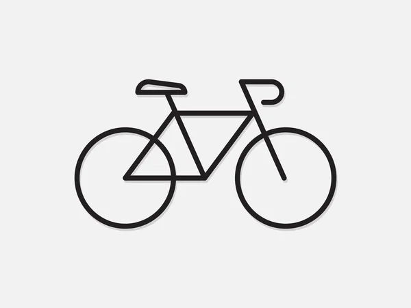 简单的自行车图标隔离在白色背景上 自行车图标矢量的轮廓样式 — 图库矢量图片