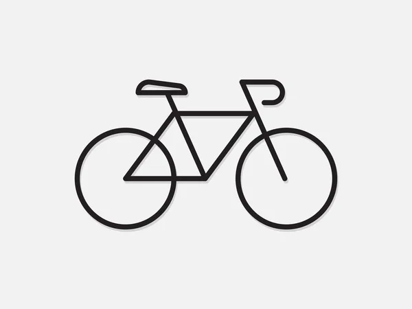 Icono Bicicleta Simple Aislado Sobre Fondo Blanco Esquema Estilo Bicicleta — Vector de stock