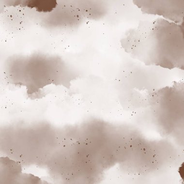 El boyası suluboya gökyüzü ve bulutlar, soyut suluboya arkaplan.