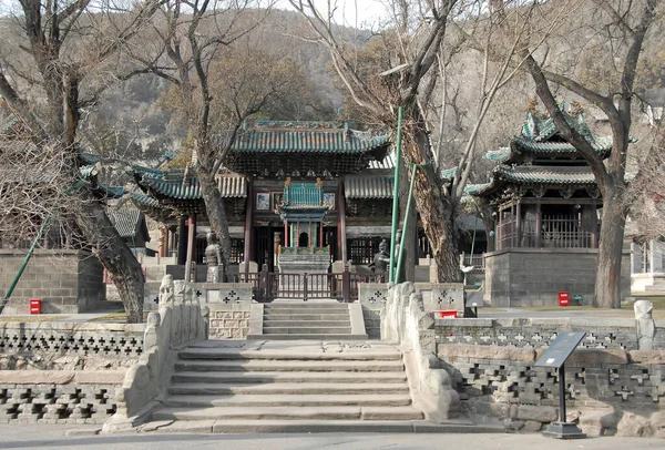 Jinci Temple Taiyuan Shanxi China View Iron Statues Terrace Jinci — 스톡 사진