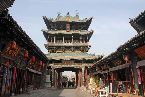 Pingyao Στην Επαρχία Shanxi Κίνα Πύργος Gushi City Tower Είναι — Φωτογραφία Αρχείου