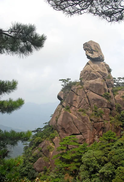 Sanqingshan Mountain Provincie Jiangxi China Zicht Godin Peak Een Rotsachtige — Stockfoto