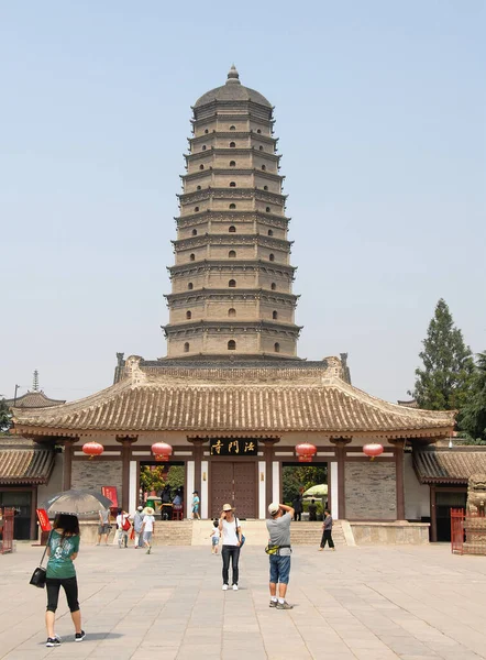 Фэле Город Фэцзян Провинция Шэньси Китай Старый Фэцзян Пагодой Реконструированное — стоковое фото