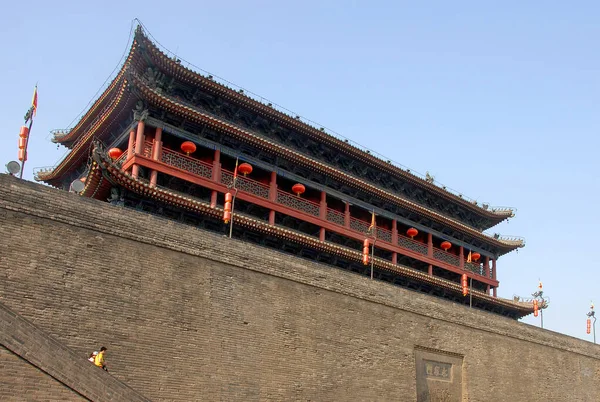 City Wall Xian Provincia Dello Shaanxi Cina Cinta Muraria Xian — Foto Stock