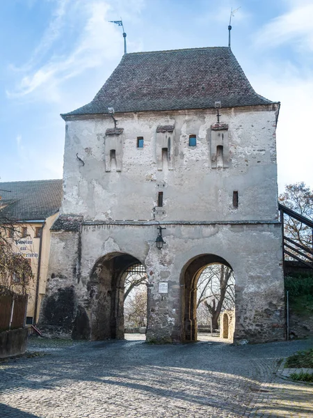 Sighisoara Roménia 2020 Torre Dos Alfaiates Turnul Croitorilor Construída Século — Fotografia de Stock