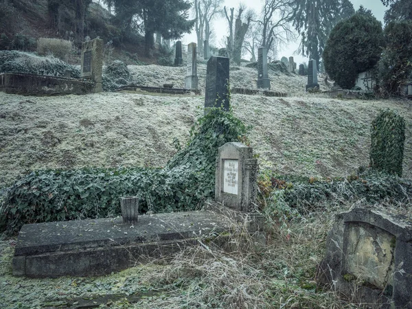 Sighisoara Roumanie 2020 Tombes Pierres Tombales Dans Cimetière Situé Près — Photo