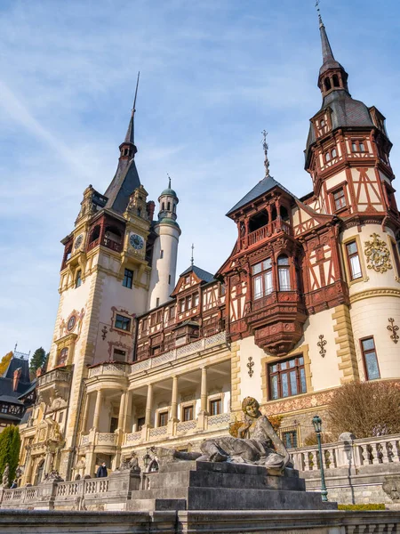 Sinaia Rumänien 2020 Das Ikonische Schloss Peles Neorenaissance Stil Sinaia — Stockfoto