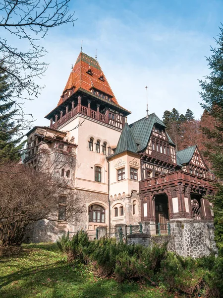 Sinaia Rumania 2020 Castillo Pelisor Parte Del Museo Del Complejo — Foto de Stock