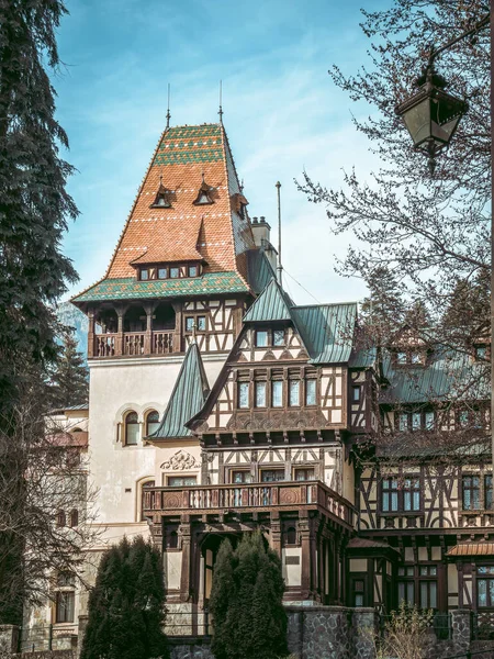 Sinaia Rumänien 2020 Schloss Pelisor Und Museumsteil Der Burg Peles — Stockfoto