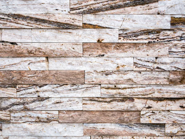 Stenen Muur Achtergrond Decoratieve Bakstenen Marmeren Tegels — Stockfoto