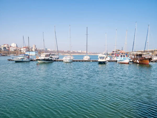 Boten Jachten Verankerd Tomis Turistic Port Haven Constanta — Stockfoto