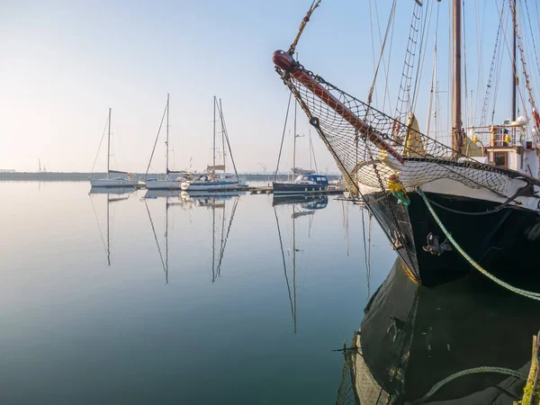 Viele Boote Und Yachten Ankern Touristenhafen Mangalia Constanta — Stockfoto