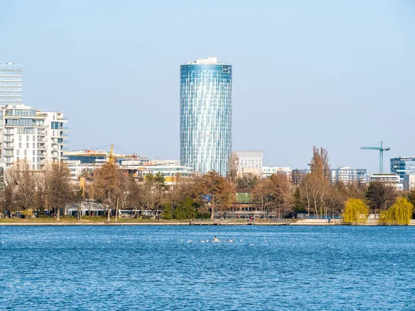 Bucarest Romania 2021 Edificio Skytower Edificio Uffici Più Alto Del — Foto Stock