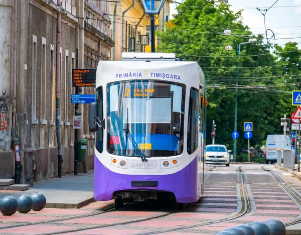 Timisoara Romania 2020 Міський Трамвай Коліях Тімішоарі Public Transport Society — стокове фото
