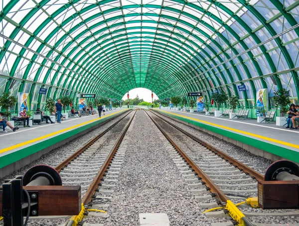 Bucarest Rumania 2021 Estación Tren Cfr Aeropuerto Internacional Henry Coanda — Foto de Stock