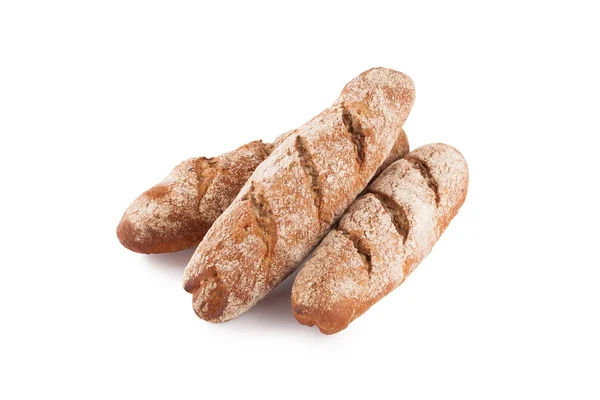 Beyaz arkaplanda ekmek