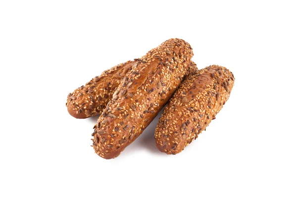 Beyaz arkaplanda ekmek