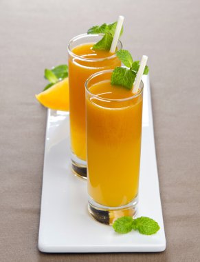 Kabak havuç suyu nane ile