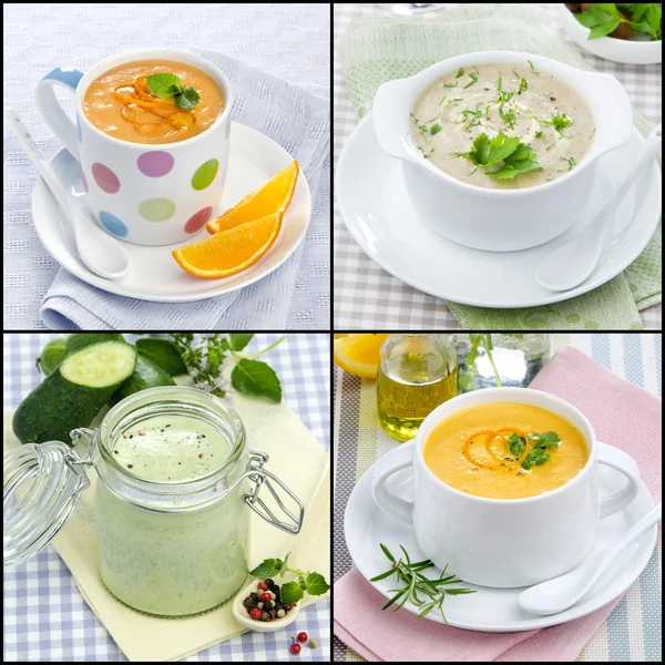 Collage soup — Stock Photo, Image