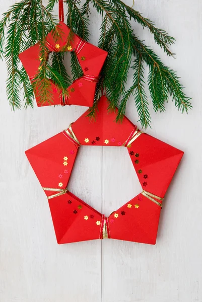 Origami Christmas star — Stock Photo, Image