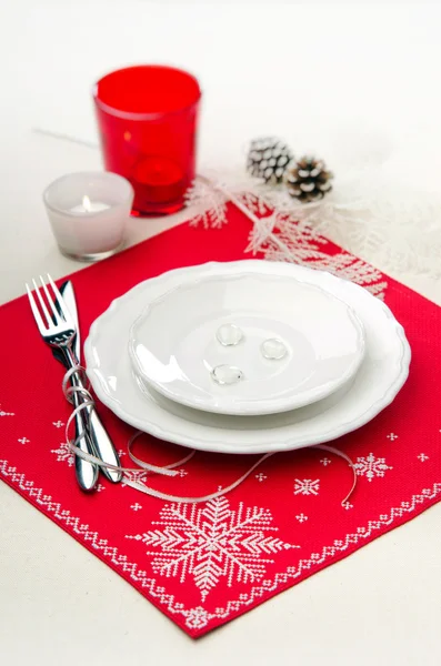 Christmas table decoration — Stock Photo, Image