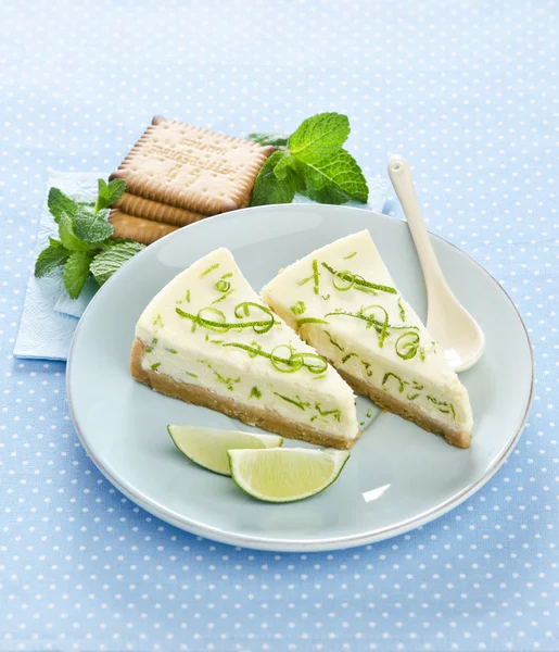 Rauwe veganist lime cheesecake — Stockfoto