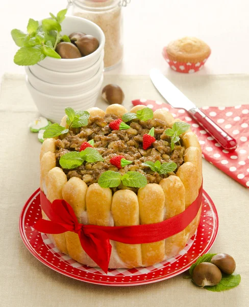Tiramisu gâteau charlotte — Photo