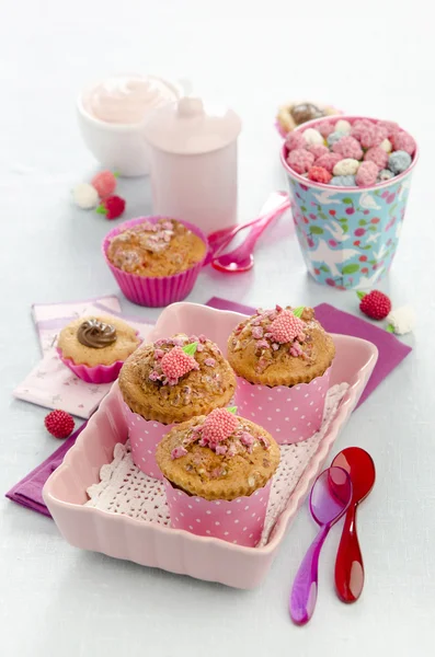 Muffins with praline — Stock Photo, Image