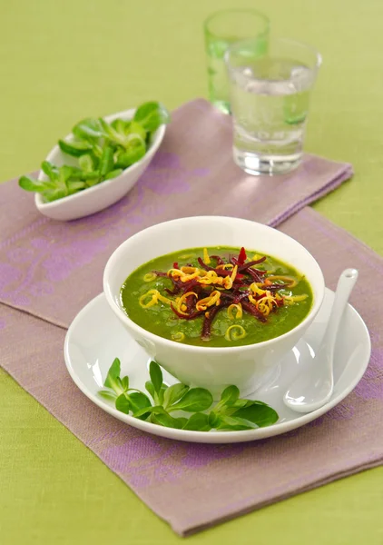 Vegetable puree soup green — Stock Image Vegetable puree soup green Stock Image
