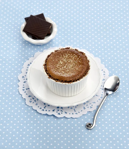 Brulee de creme com chocolate — Fotografia de Stock