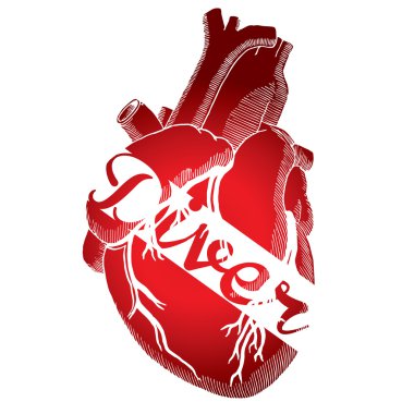 Dalış kalp derin mavi bayrak kırmızı beyaz renk