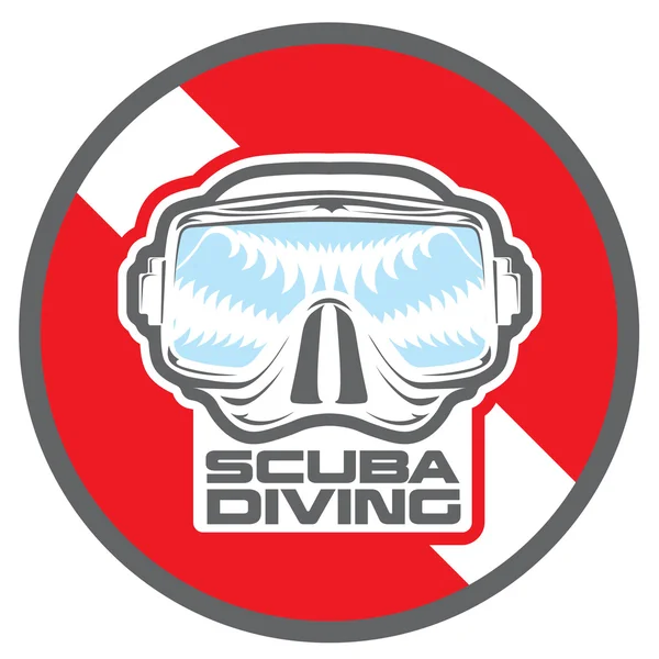 Diving_underwater_scuba_lables — Stock Vector
