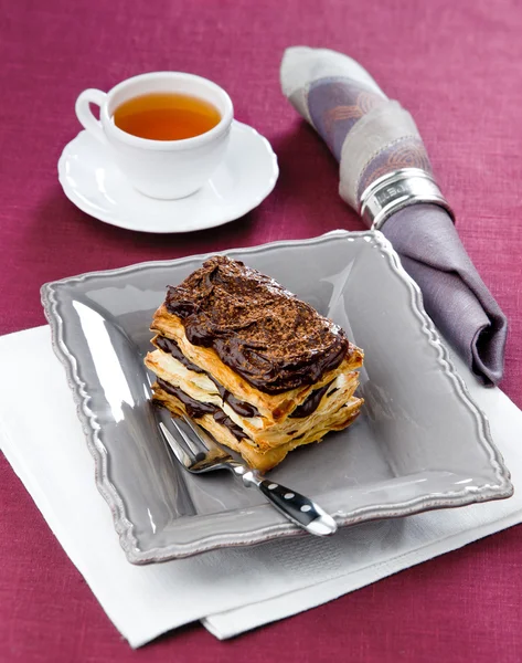 Millefeuille al cioccolato — Foto Stock