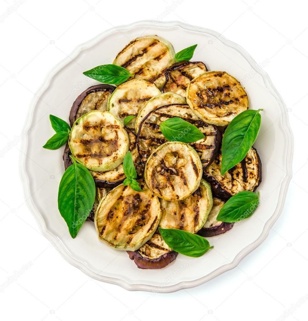 grilled zucchini eggplant basil