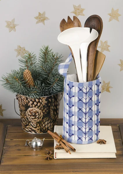 Navidad utensilios de cocina especias —  Fotos de Stock