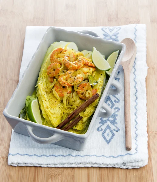 Turmeric Coconut Shrimp — Stock Photo, Image