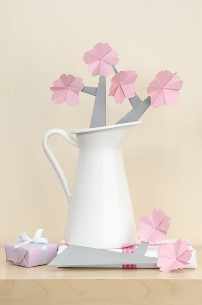 Vaso origami Sakura — Foto Stock