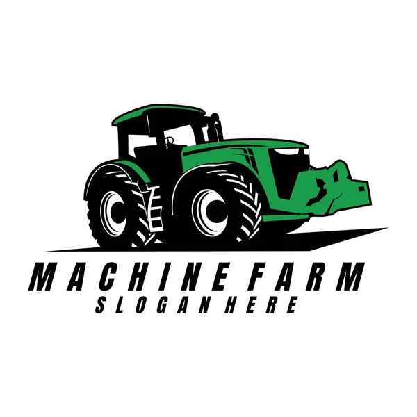Μηχανή Αγρόκτημα Λογότυπο Εικονίδιο Σχεδιασμό Διάνυσμα — Διανυσματικό Αρχείο