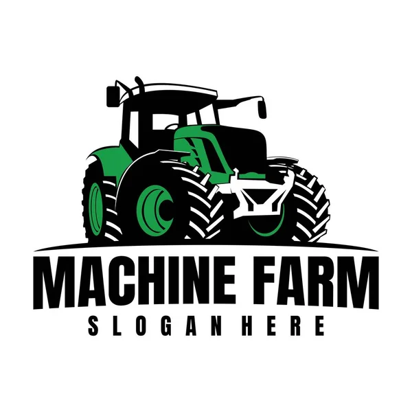 makine çiftliği logo tasarım vektörü