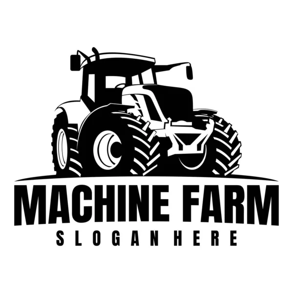 makine çiftliği logo tasarım vektörü