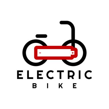 Elektrikli bisiklet Şehri logo tasarım vektörü