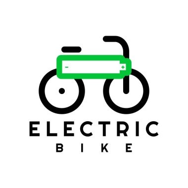 Elektrikli bisiklet Şehri logo tasarım vektörü