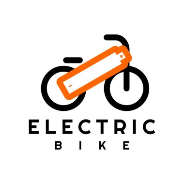 Elektrikli bisiklet Şehri logo tasarım vektörü