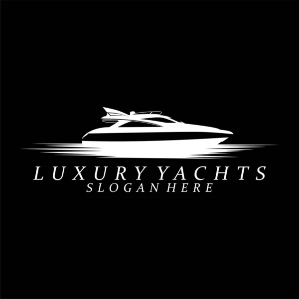 Yachts Luxe Logo Design Vecteur — Image vectorielle