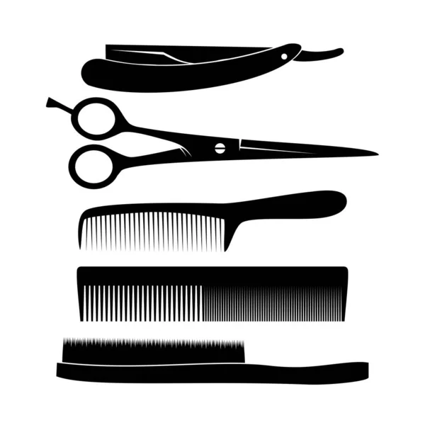 Outils Coiffeur Icône Design Vecteur — Image vectorielle